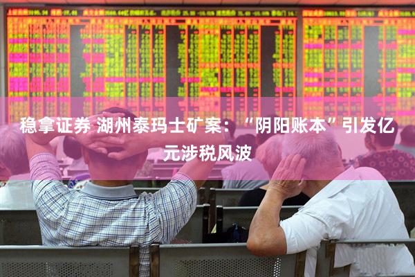 稳拿证券 湖州泰玛士矿案：“阴阳账本”引发亿元涉税风波