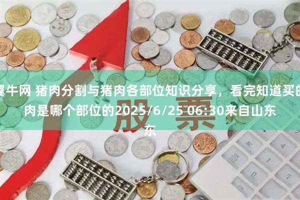 翼牛网 猪肉分割与猪肉各部位知识分享，看完知道买的肉是哪个部位的2025/6/25 06:30来自山东