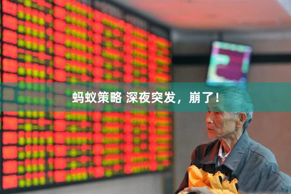 蚂蚁策略 深夜突发，崩了！